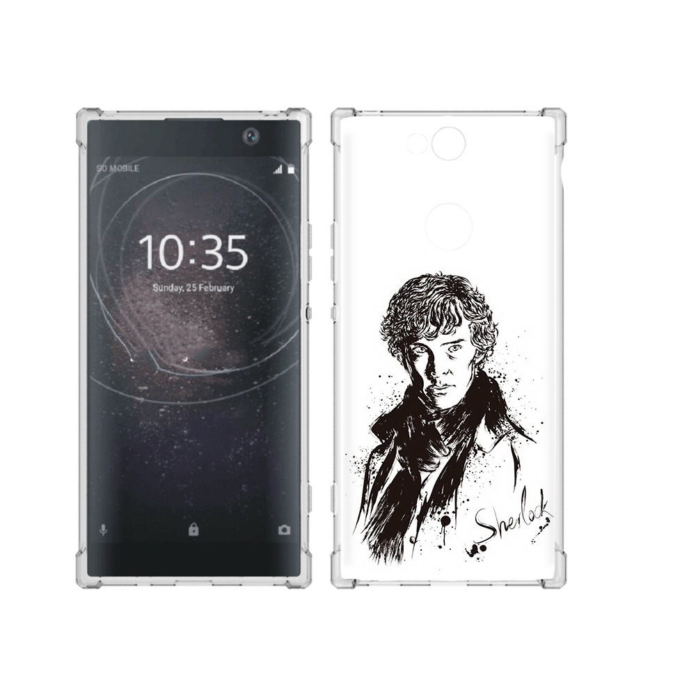 

Чехол MyPads Tocco для Sony Xperia XA2 Plus шерлок холмс портрет, Прозрачный, Tocco