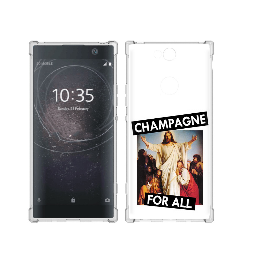 

Чехол MyPads Tocco для Sony Xperia XA2 Plus шампанское, Прозрачный, Tocco