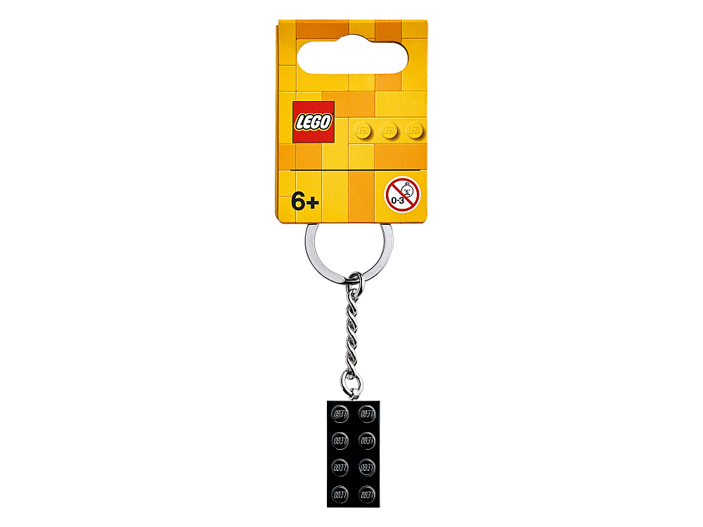 Брелок для ключей LEGO Кубик 2х4 цвет - чёрный металл 853992 1099₽