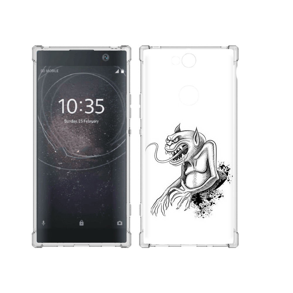 

Чехол MyPads Tocco для Sony Xperia XA2 Plus чорт, Прозрачный, Tocco