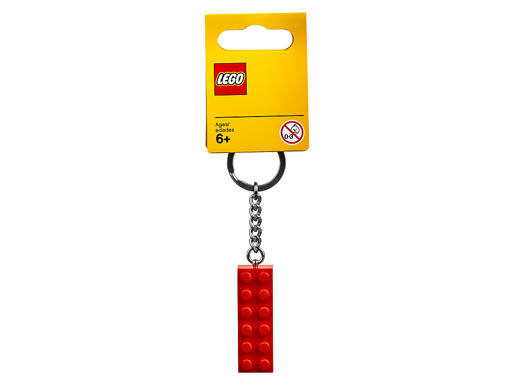 Брелок для ключей LEGO Кубик LEGO 2x6 853960 красный