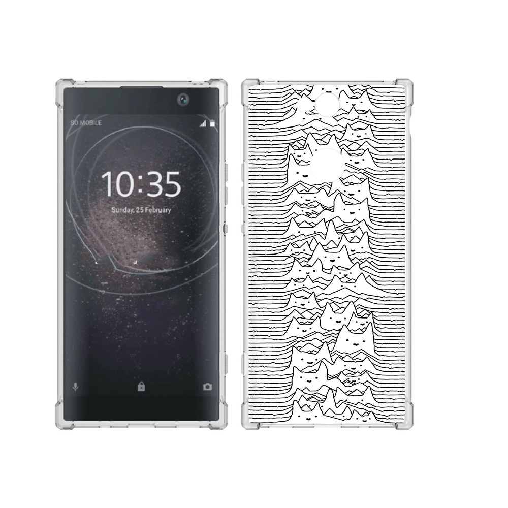 

Чехол MyPads Tocco для Sony Xperia XA2 Plus черно белые коты 3D, Прозрачный, Tocco