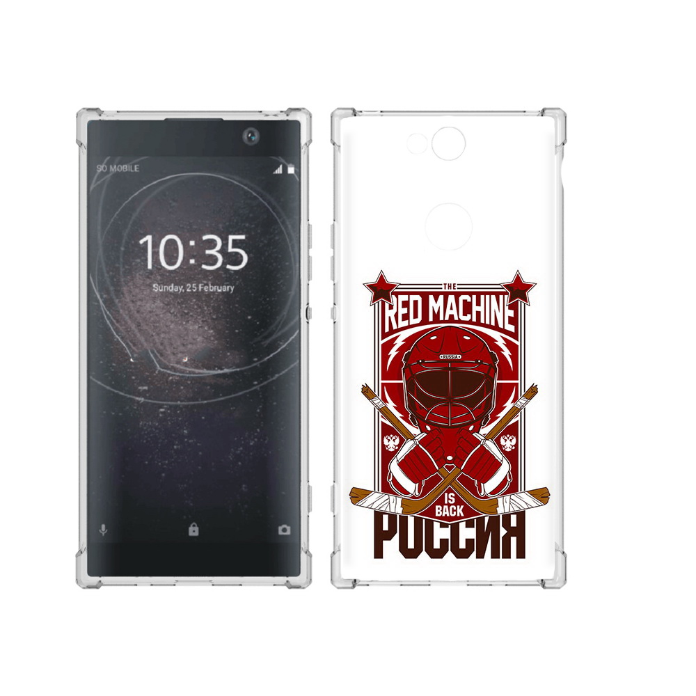 Чехол MyPads Tocco для Sony Xperia XA2 Plus хоккей россия
