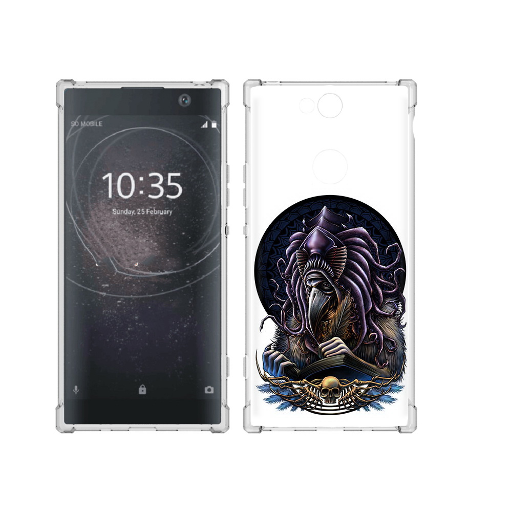 

Чехол MyPads Tocco для Sony Xperia XA2 Plus умный ворон, Прозрачный, Tocco
