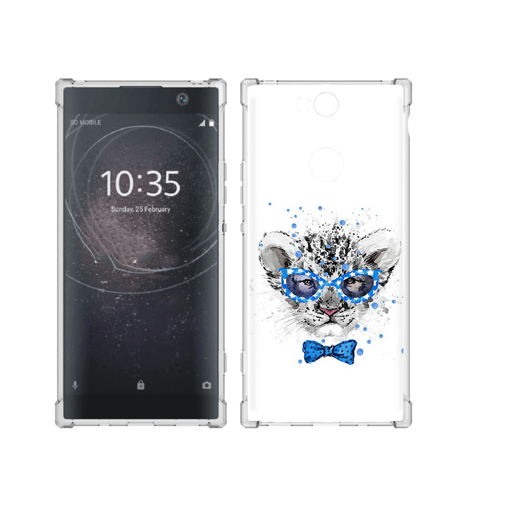 

Чехол MyPads Tocco для Sony Xperia XA2 Plus тигренок с бабочкой, Прозрачный, Tocco