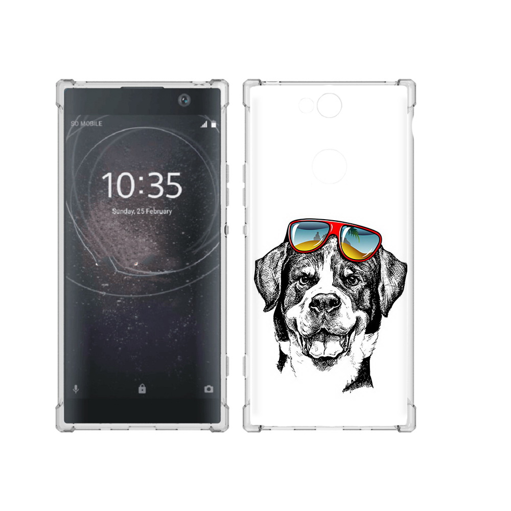 

Чехол MyPads Tocco для Sony Xperia XA2 Plus счастливая собака, Прозрачный, Tocco