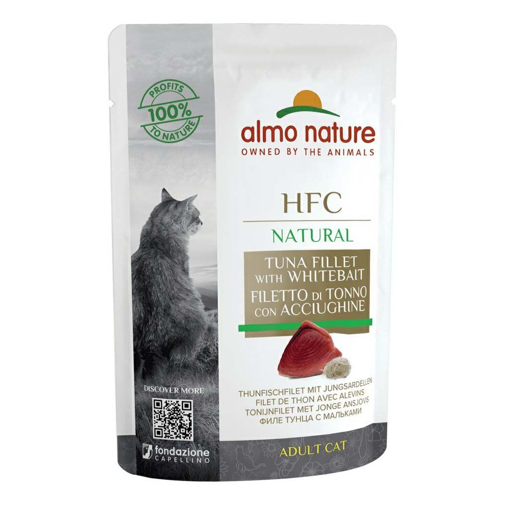 Влажный корм Almo Nature филе тунца с мальками для кошек 55 г