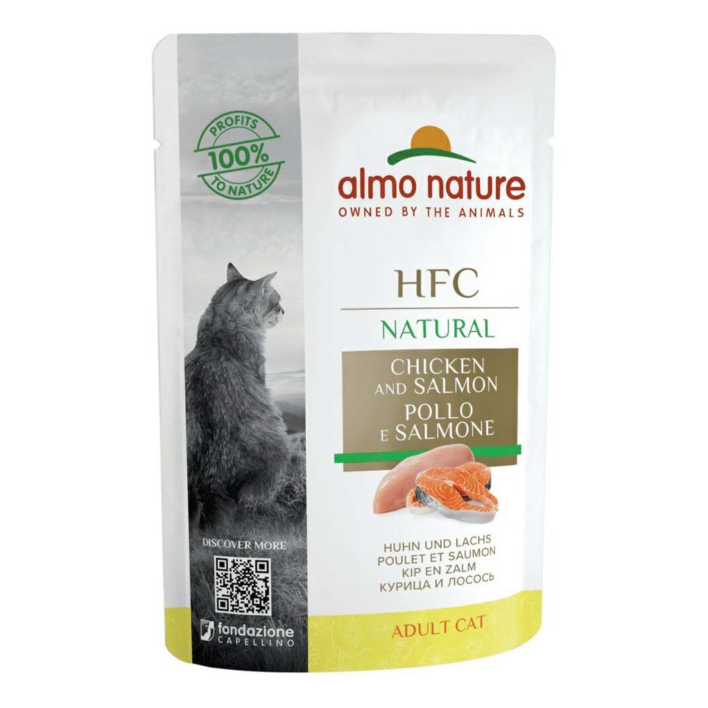 

Влажный корм Almo Nature Classic с курицей и лососем для кошек 55 г х 24 шт