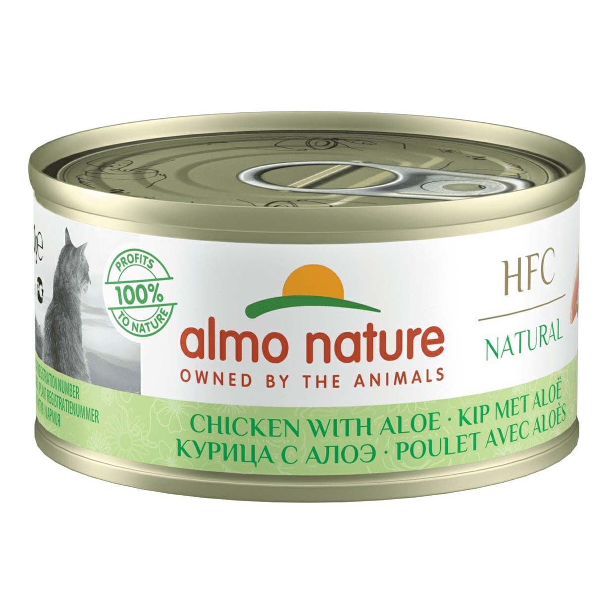 Влажный корм Almo Nature Light с курицей и алоэ для кошек 70 г х 24 шт