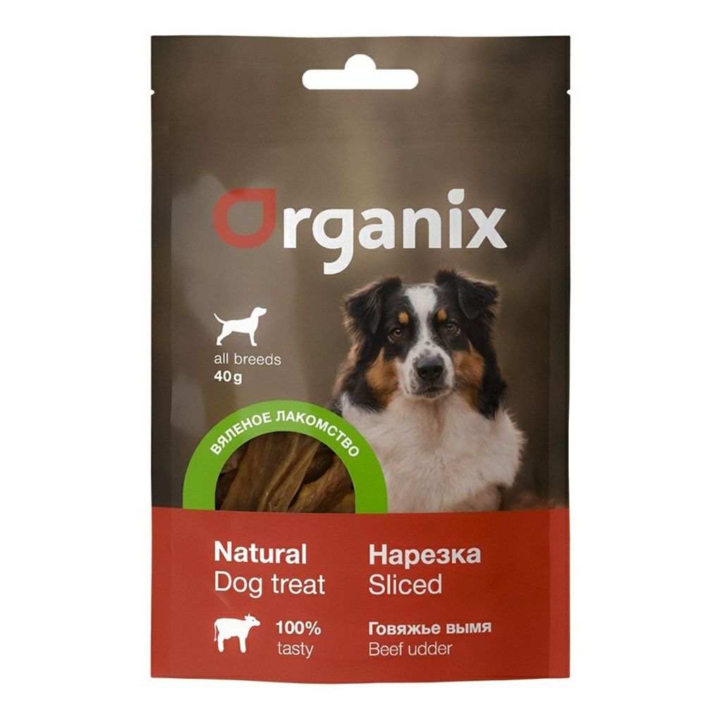 

Лакомство Organix вяленое Говяжье вымя нарезка для собак 40 г