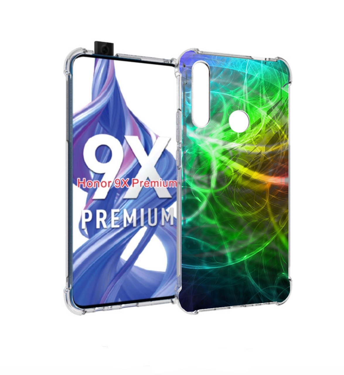 

Чехол бампер MyPads разноцветная-абстракция-линиями для Honor 9X, Прозрачный, Tocco