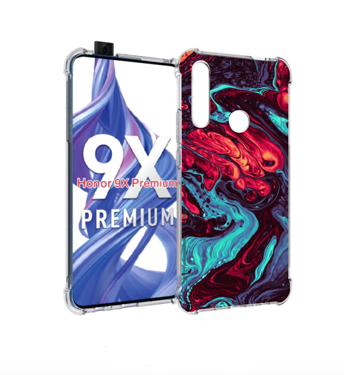 

Чехол бампер MyPads разбавленная краска для Honor 9X (STK-LX1)/H, Прозрачный, Tocco