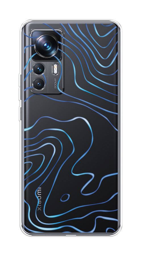 

Чехол на Xiaomi 12T Pro "Blue lines", Прозрачный;синий, 315750-1