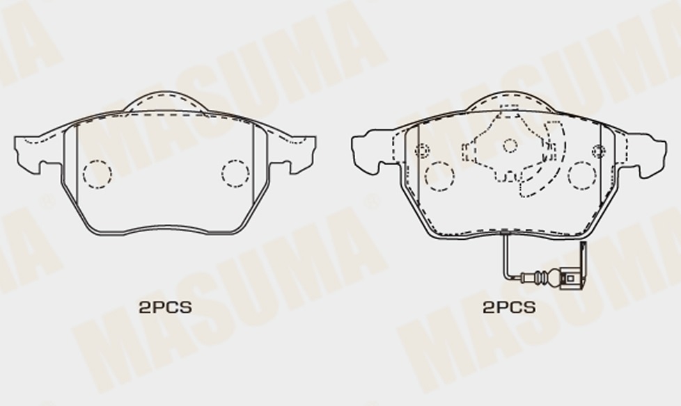 

Колодки тормозные VAG Octavia 96-10, Golf 97-05, A3 96-03 передние Masuma