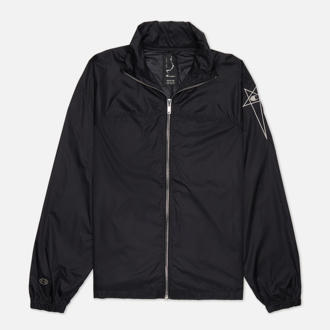 Мужская куртка ветровка Rick Owens x Champion Mountain Windbreaker Nylon чёрный, Размер M