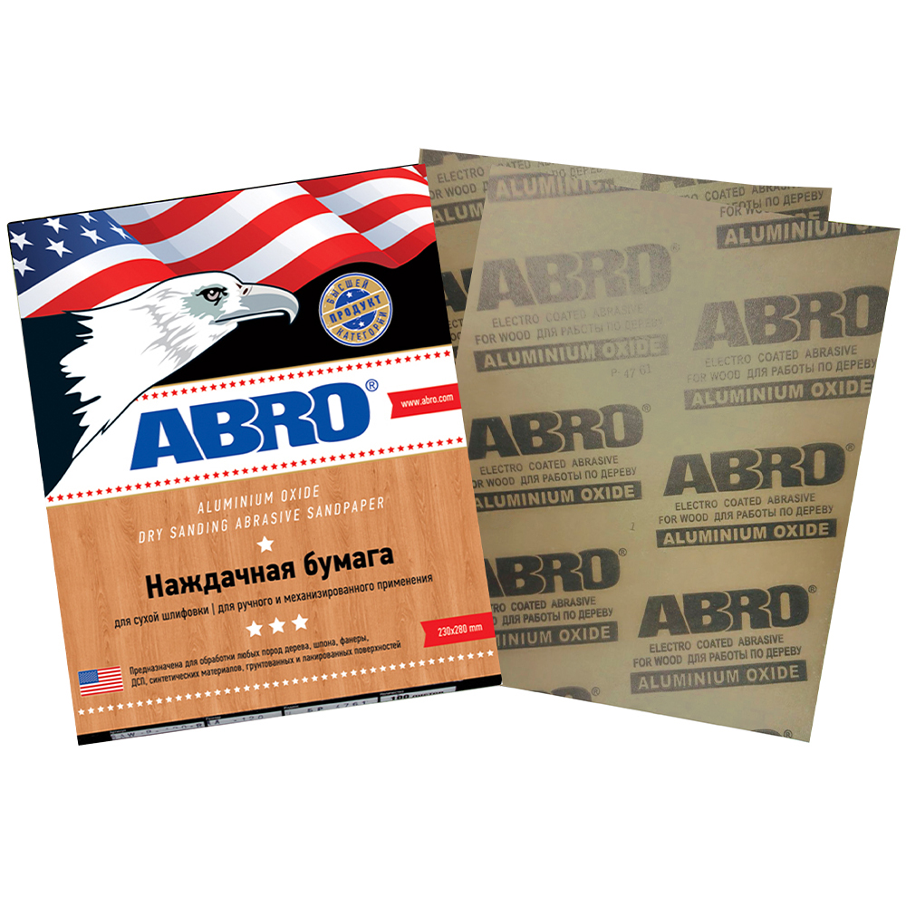 

Бумага наждачная по дереву ABRO SAAD-P1500, Серый