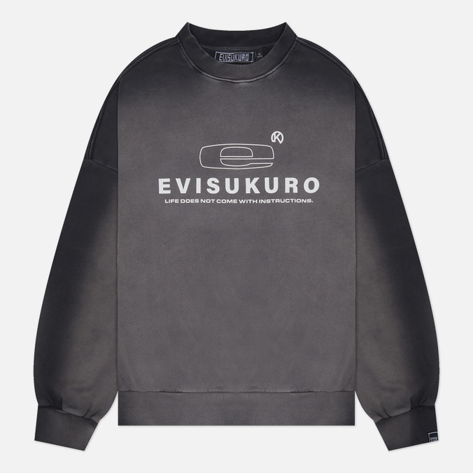 Мужская толстовка Evisu Evisukuro Garment Dyed чёрный, Размер XXL