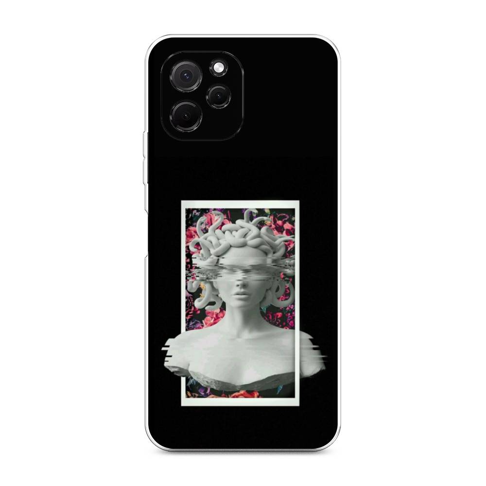 

Чехол на HuaweI Nova Y61 "Web Punk Медуза Горгона", Черный;серый, 6120050-6