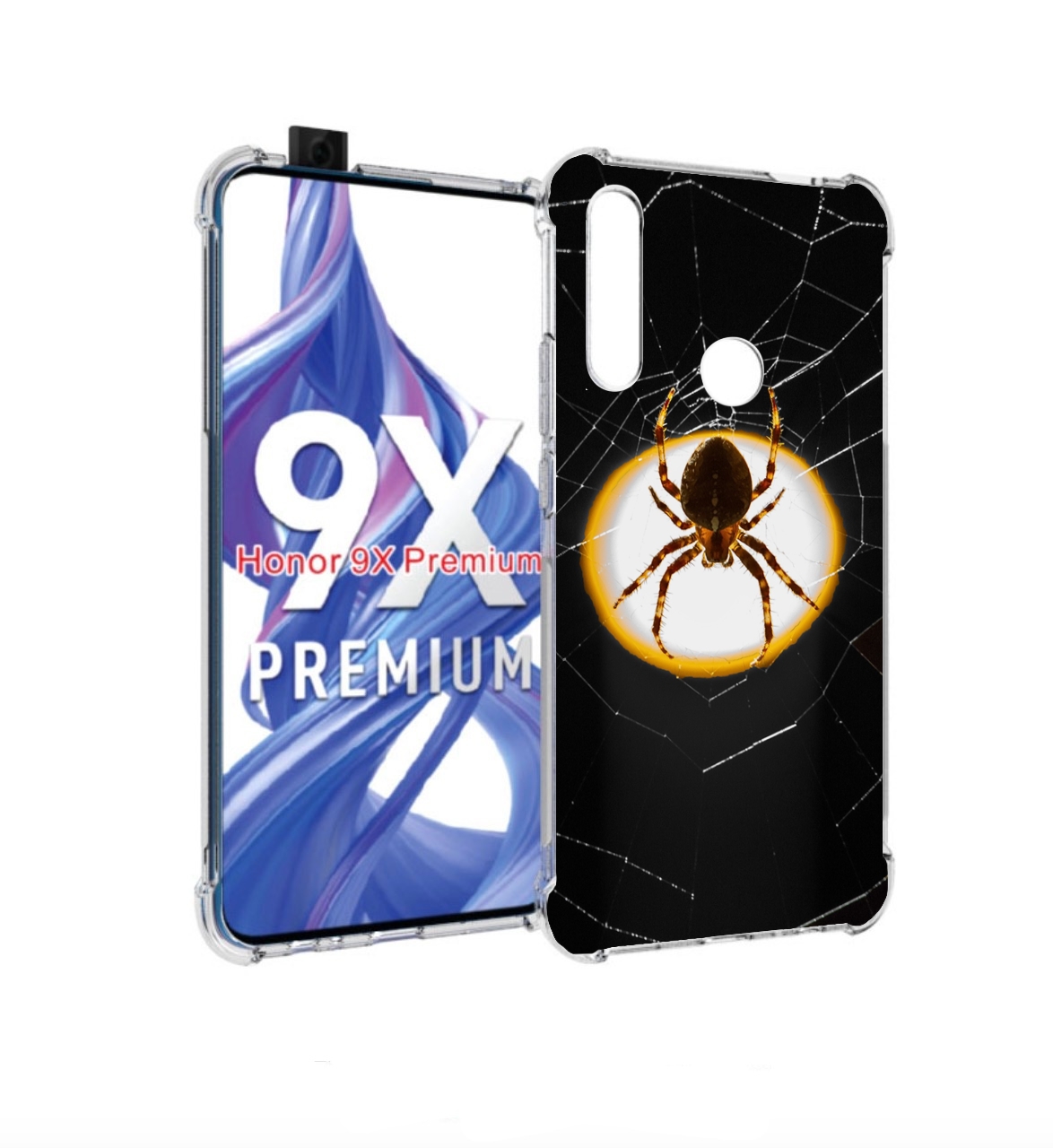 

Чехол бампер MyPads паук-с-паутинкой для Honor 9X (STK-LX1)/Huaw, Прозрачный, Tocco