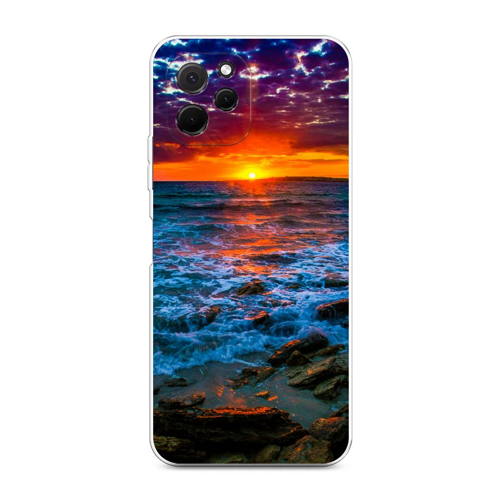 

Чехол на HuaweI Nova Y61 "Закат 1", Оранжевый;синий, 6120050-2