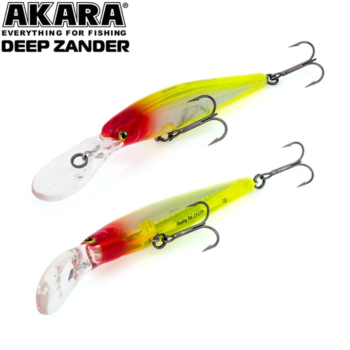 

Воблер Akara Deep Zander 90F 12 гр 3/7 oz 3,5 in A51, Разноцветный, Deep Zander