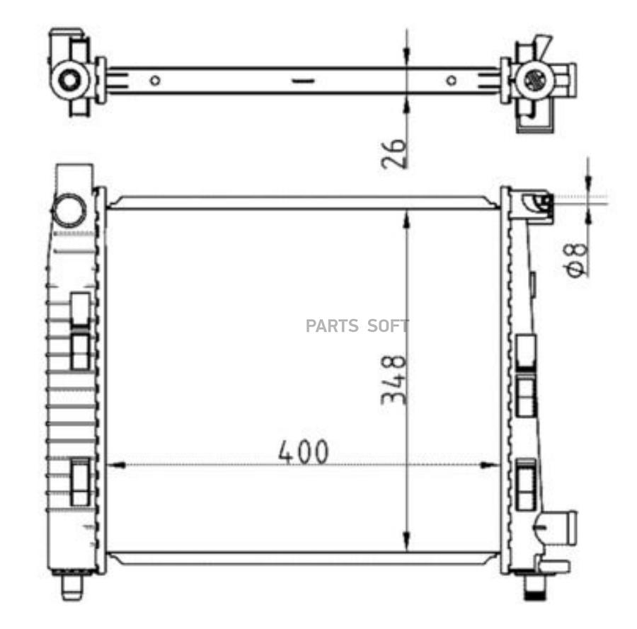 

Радиатор Mb W168 1.4/1.6 97-05 Mahle/Knecht CR 325 000S