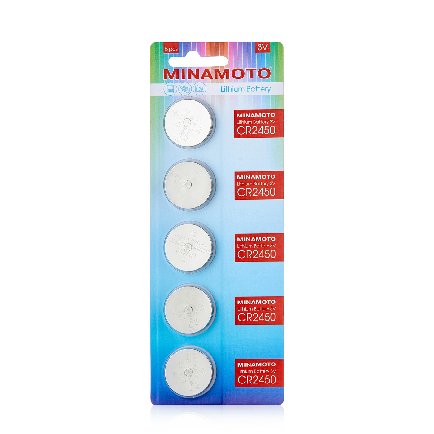 Батарейка cr-2450 minamoto 5/card элемент питания