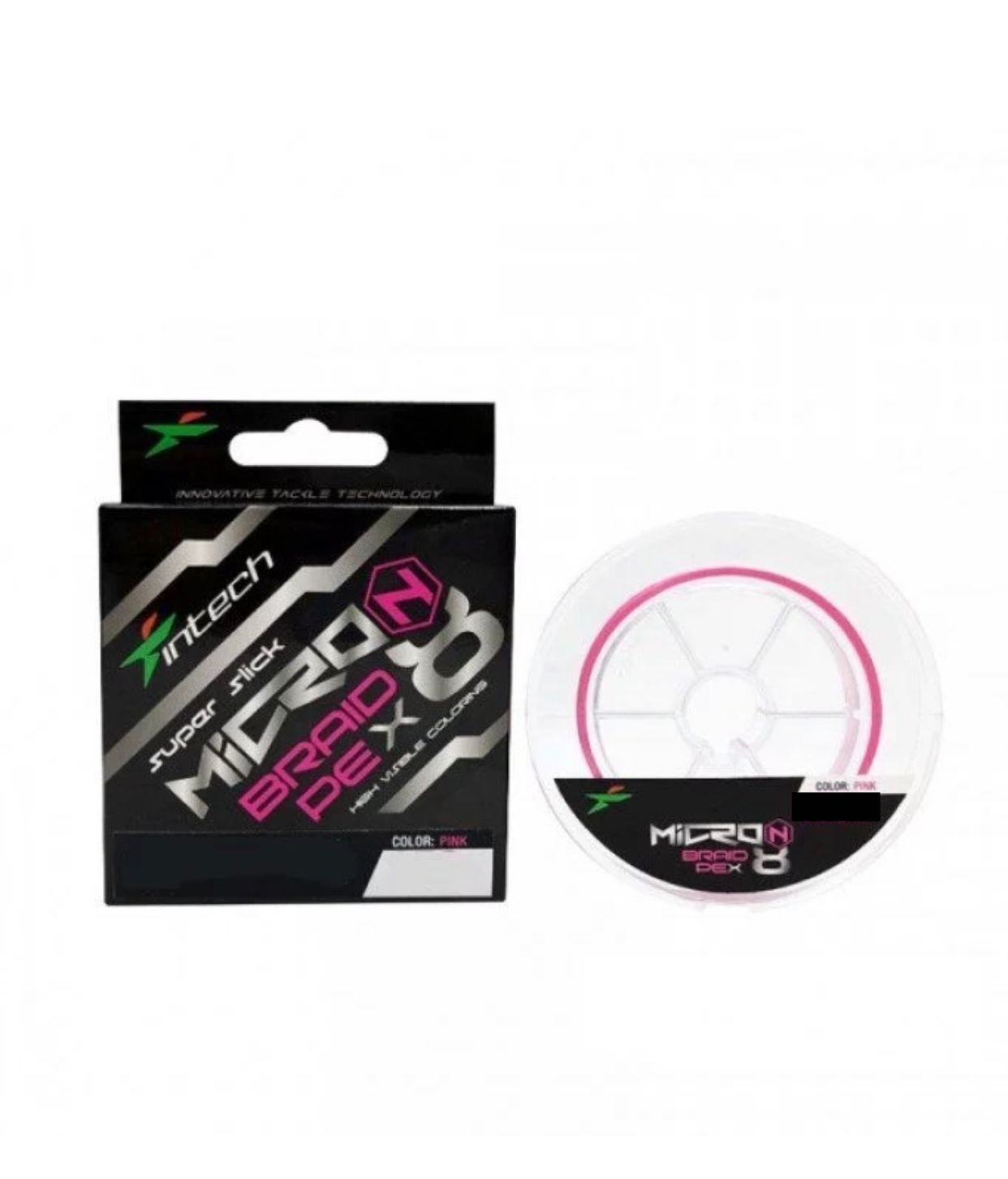 

Шнур плетеный Intech MicroN PE X8 200m (#1.0 (21lb / 9.53kg)), Розовый, MicroN PE X8
