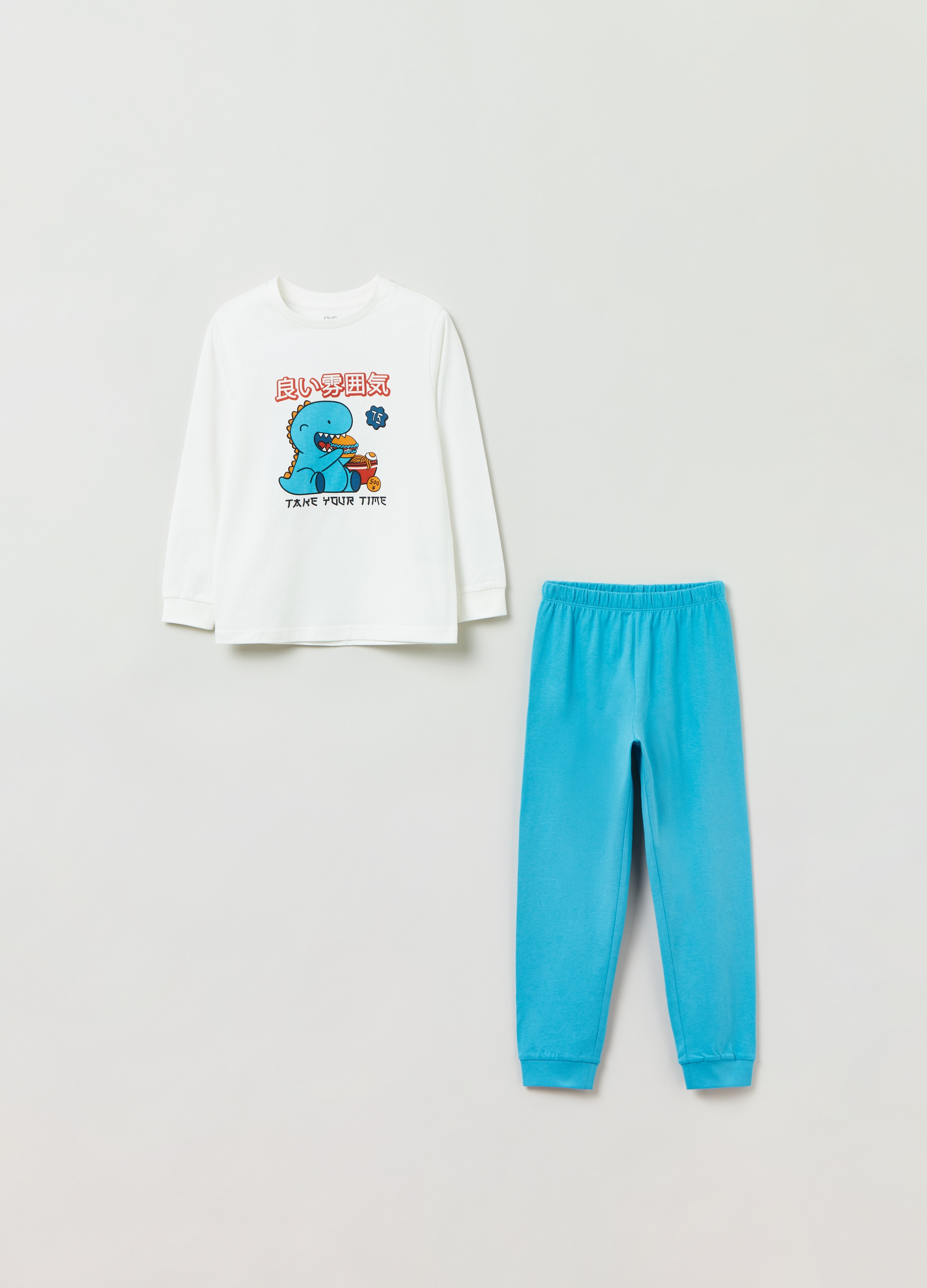 Пижама OVS для мальчиков, белая, 4-5 лет, 1825648 star kidz пижама для мальчиков сонный мишка