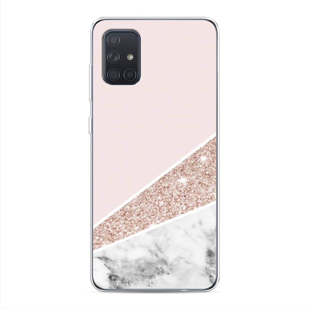 

Чехол для Samsung Galaxy A71 4G "Блестящий розовый мрамор", 29050-3