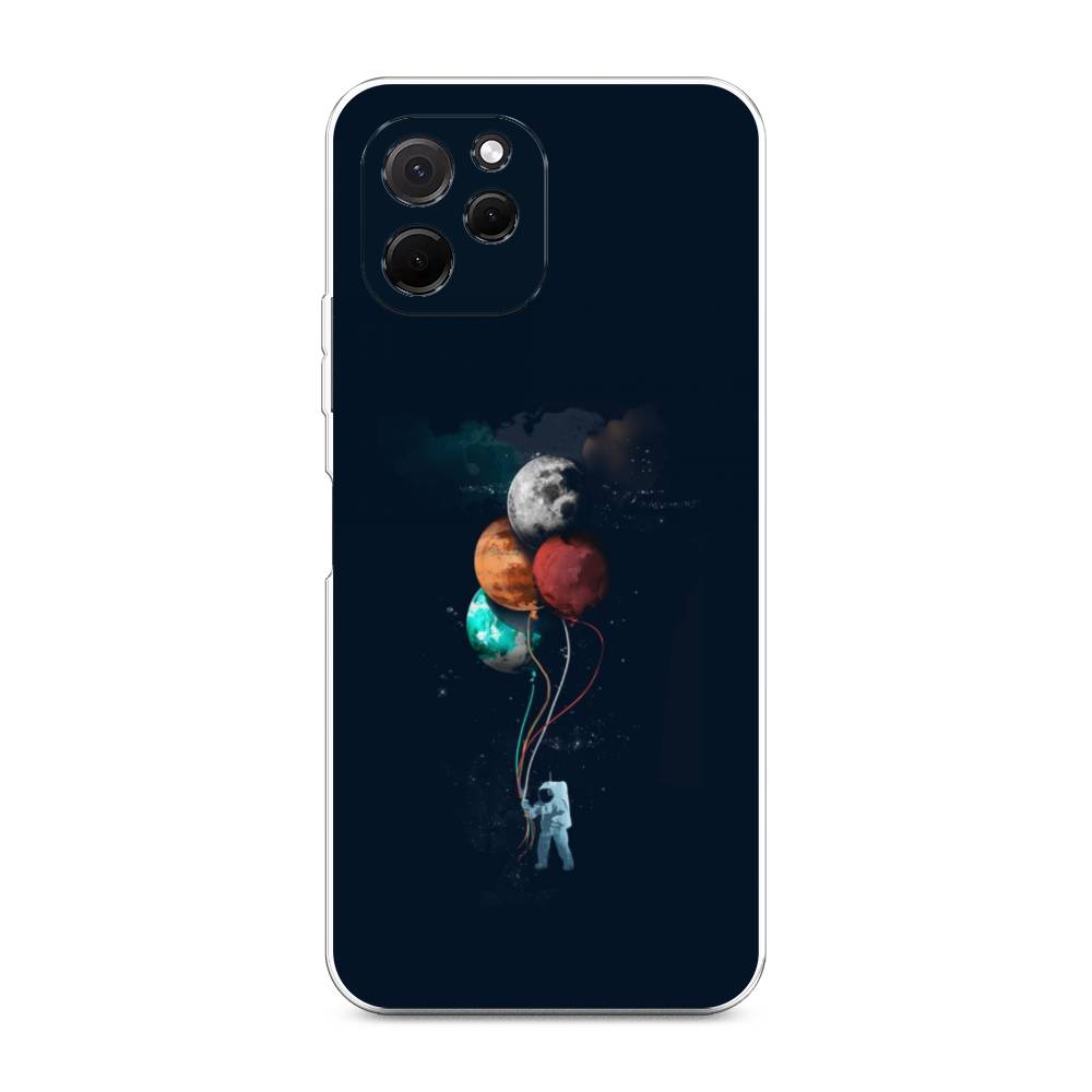 

Чехол на HuaweI Nova Y61 "Космонавт с шариками", Разноцветный, 6120050-4