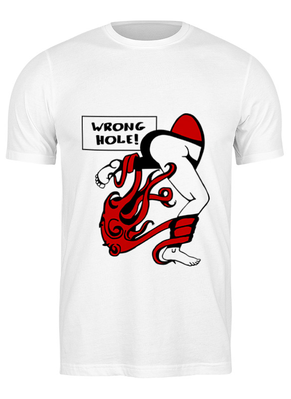 

Футболка мужская Printio Wrong hole! 2113874 белая 3XL, Белый, Wrong hole! 2113874