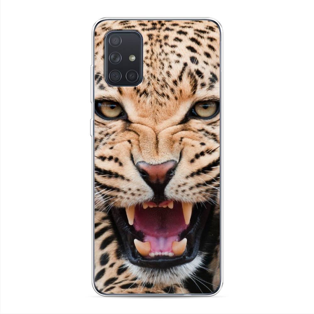 

Чехол для Samsung Galaxy A71 4G "Леопард 3d", Бежевый;черный, 29050-6