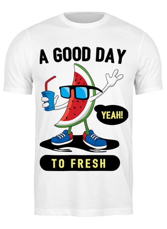 

Футболка мужская Printio A good day to fresh 2093083 белая 3XL, Белый, A good day to fresh 2093083