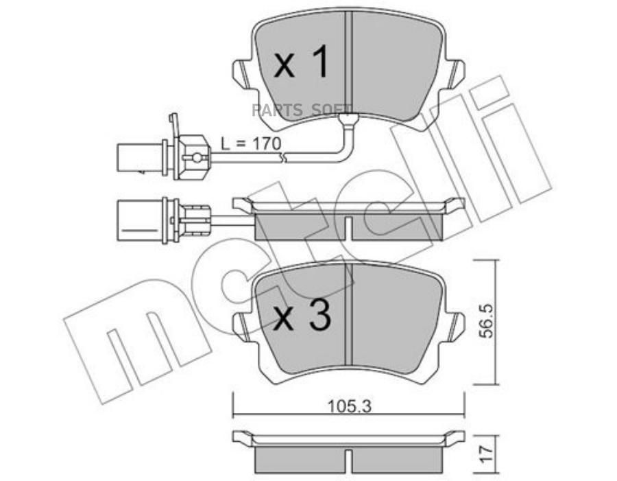 

Тормозные колодки METELLI 22-0806-1