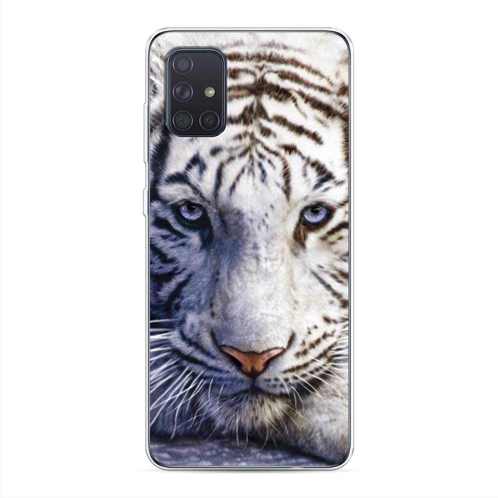 

Чехол на Samsung Galaxy A71 4G "Бенгальский тигр", Коричневый;белый, 29050-1