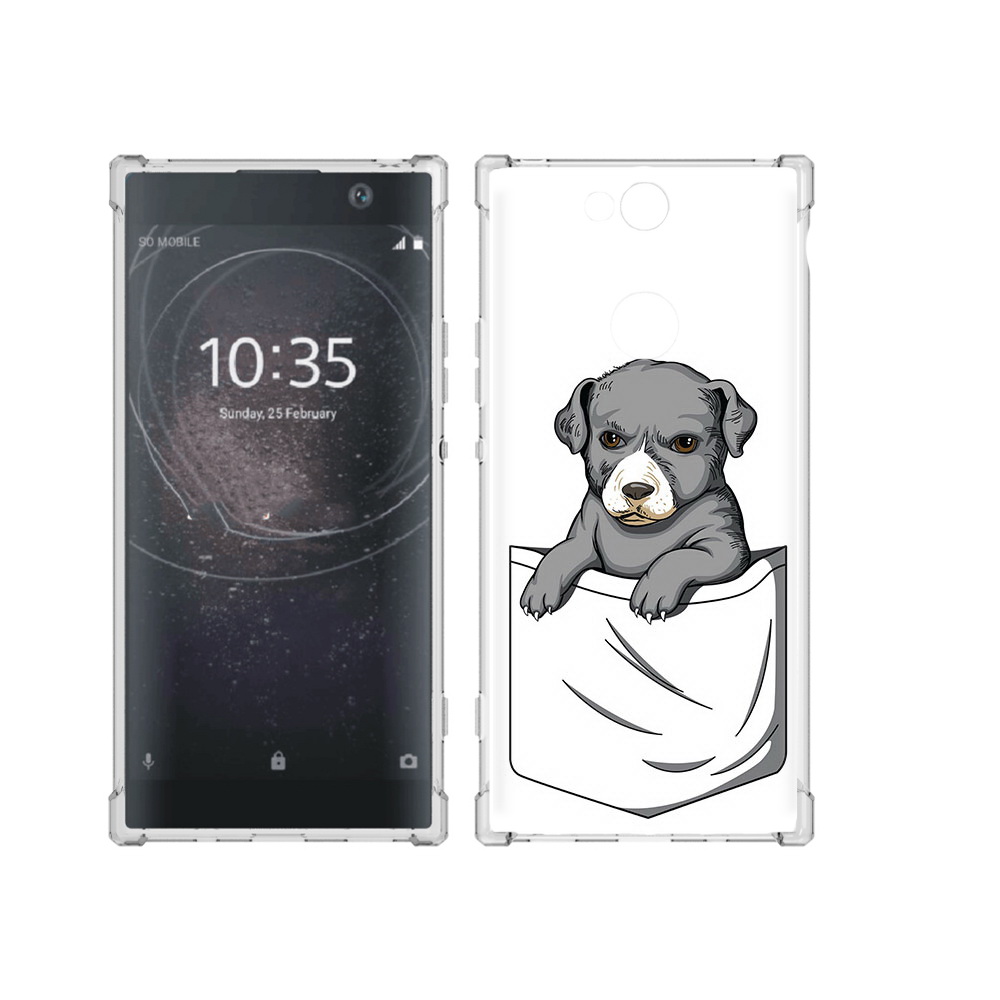 

Чехол MyPads Tocco для Sony Xperia XA2 Plus собачка в кармане, Прозрачный, Tocco