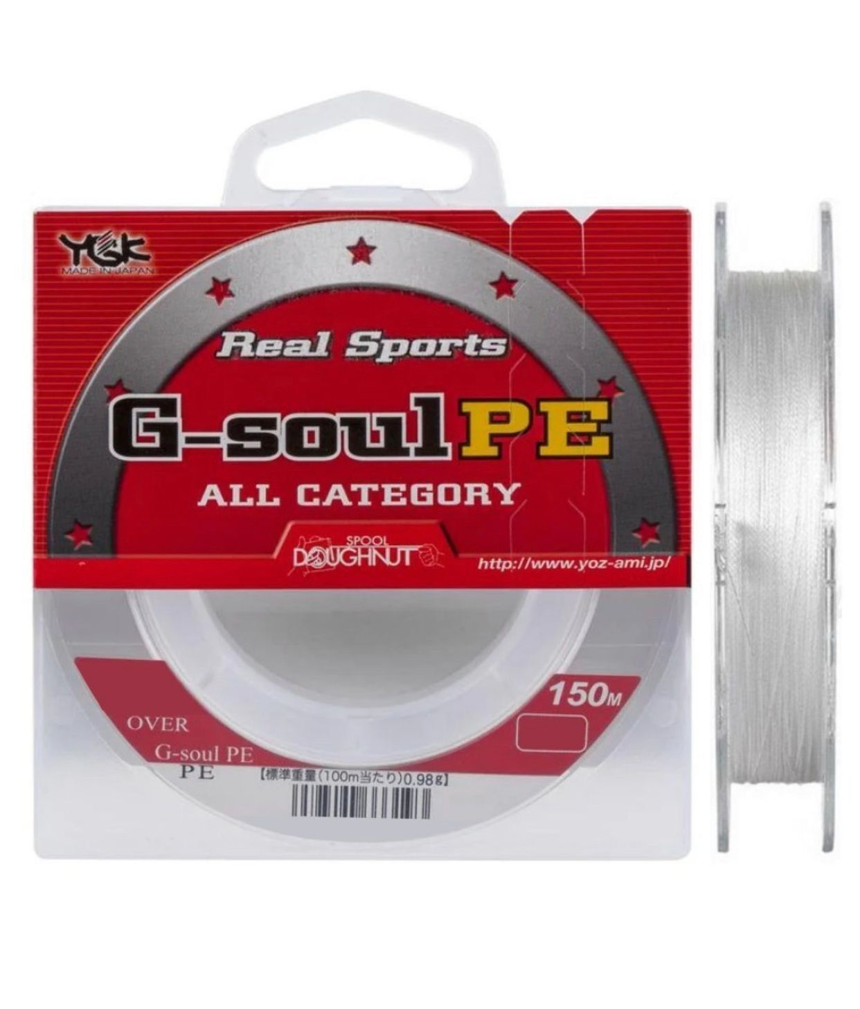 

Шнур плетеный G-Soul PE X4 150m 1,0/12lb(7kg), Белый, G-Soul PE X4