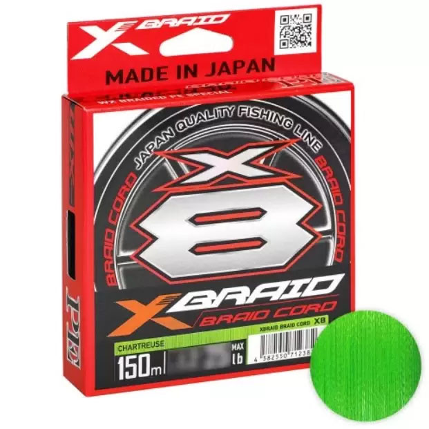 

Шнур YGK X-Braid Braid Cord X8 150m #2.0-35lb, Зеленый, X-Braid Braid Cord X8