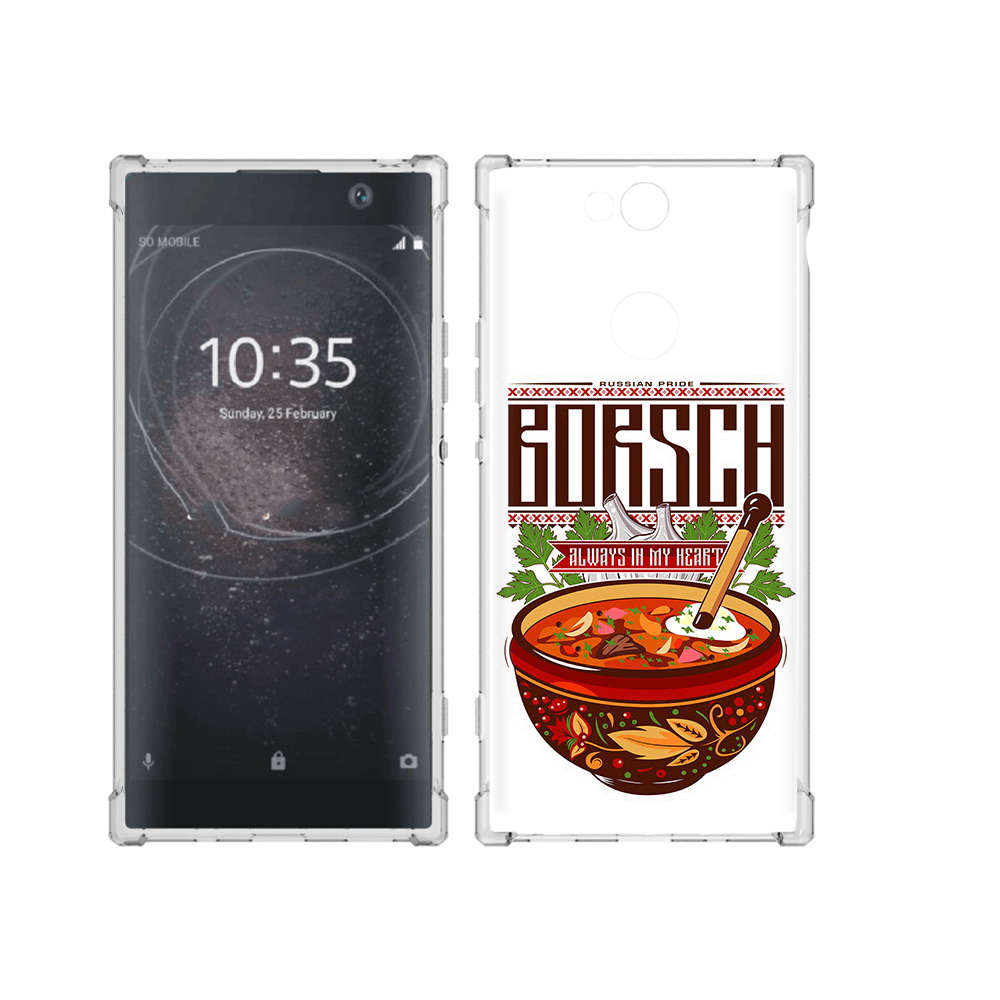 

Чехол MyPads Tocco для Sony Xperia XA2 Plus русский борщ, Прозрачный, Tocco