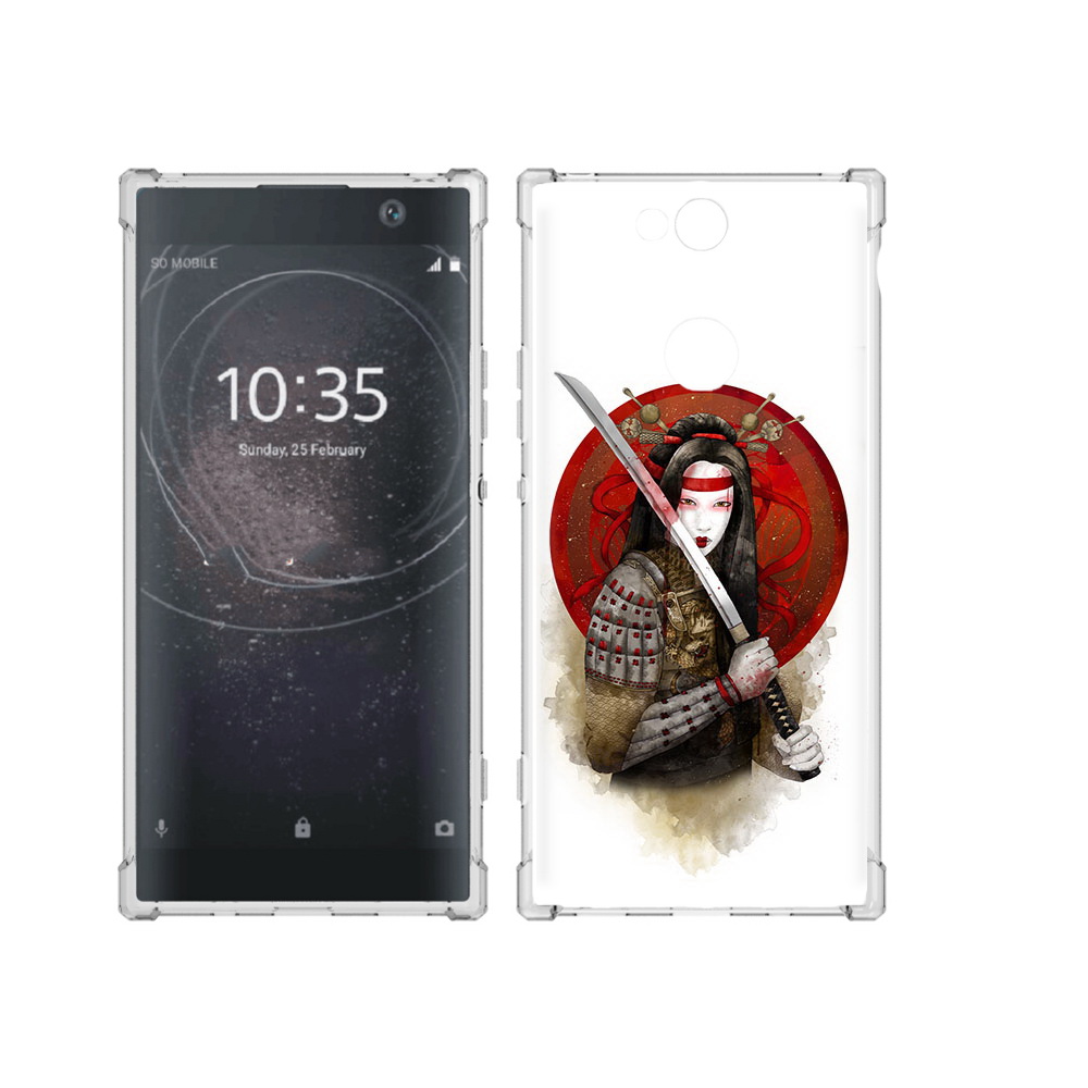 

Чехол MyPads Tocco для Sony Xperia XA2 Plus рисованная девушка с катаной, Прозрачный, Tocco