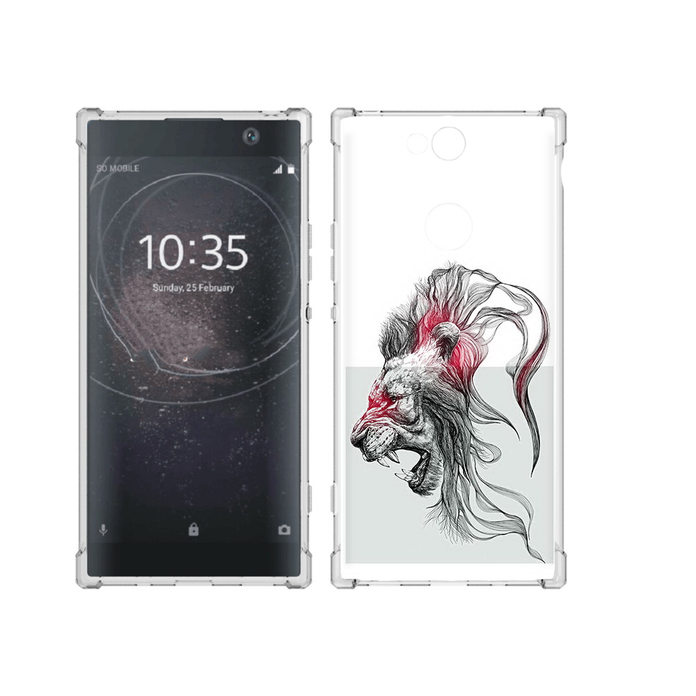 

Чехол MyPads Tocco для Sony Xperia XA2 Plus разъяренный лев, Прозрачный, Tocco