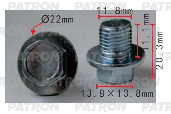 

PATRON P37-1561 Пробка масляного поддона Toyota применяемость 12х1.25мм 1ZZ/1NZ/2NZ/2AZ/1M