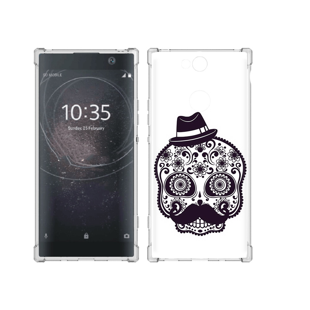 

Чехол MyPads Tocco для Sony Xperia XA2 Plus разрисованный скелет, Прозрачный, Tocco