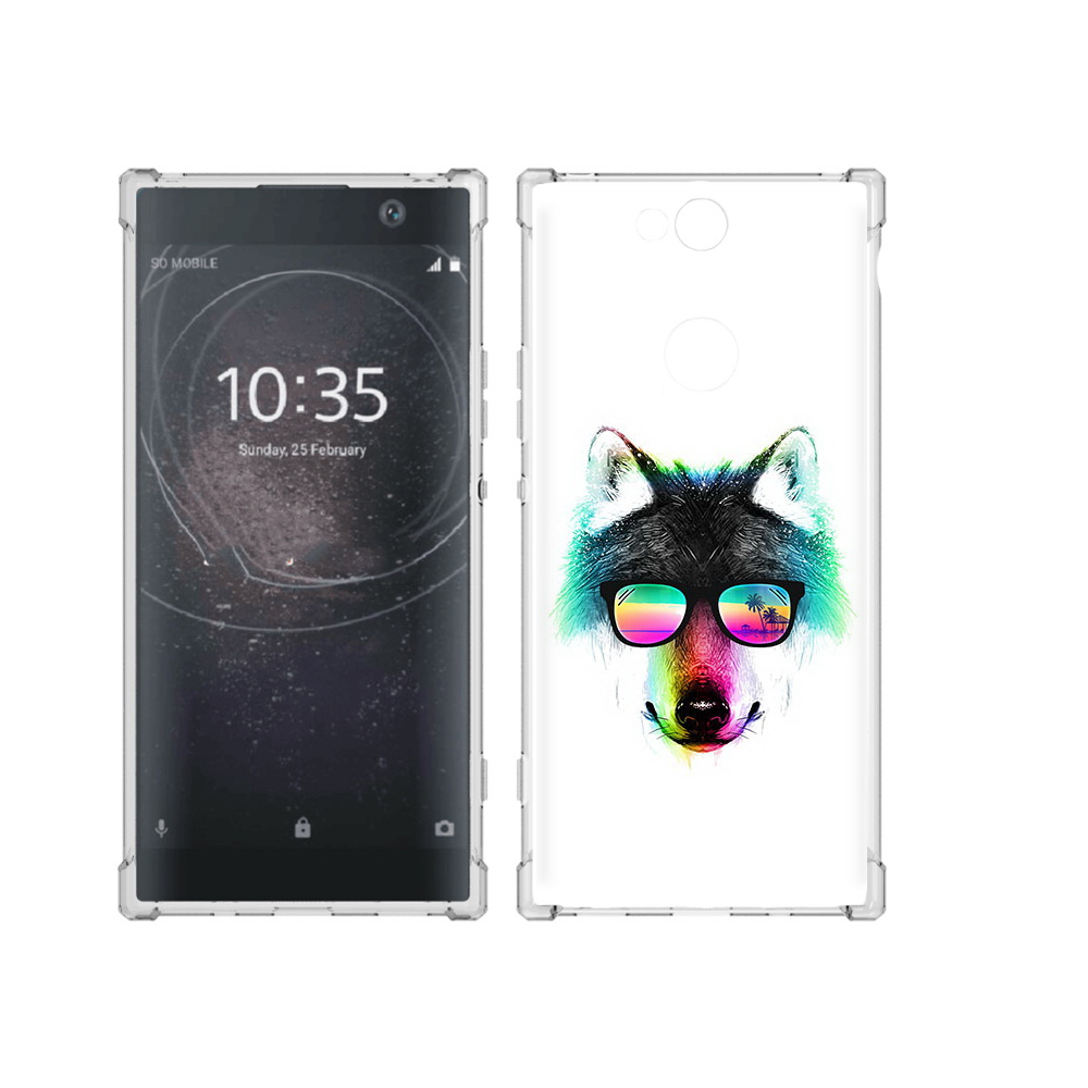 

Чехол MyPads Tocco для Sony Xperia XA2 Plus радужный волк, Прозрачный, Tocco