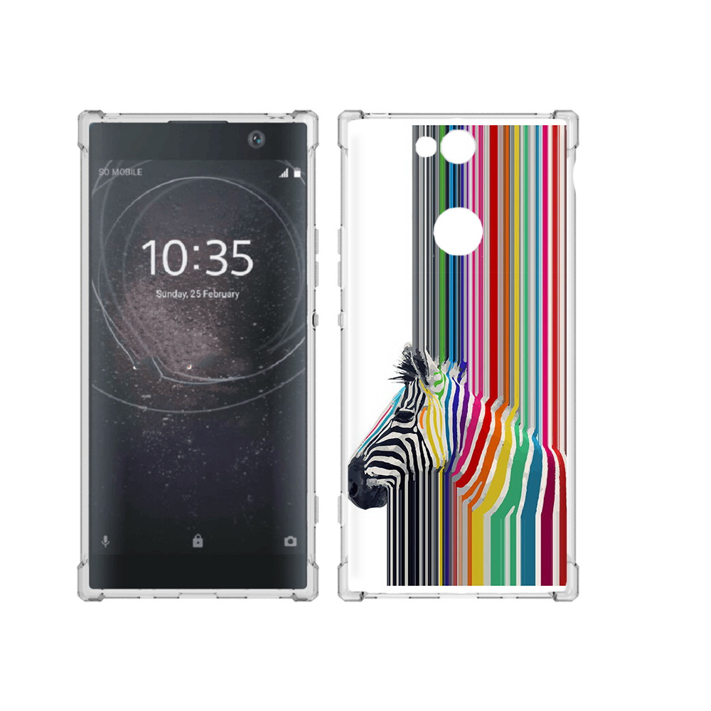 

Чехол MyPads Tocco для Sony Xperia XA2 Plus радужная зебра, Прозрачный, Tocco