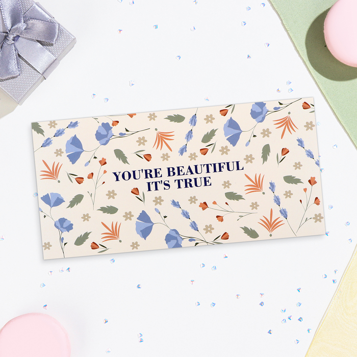 

Конверт для денег Дарим Красиво You`re beautiful, it`s true 10278005-10p, 16х8 см, 10 шт