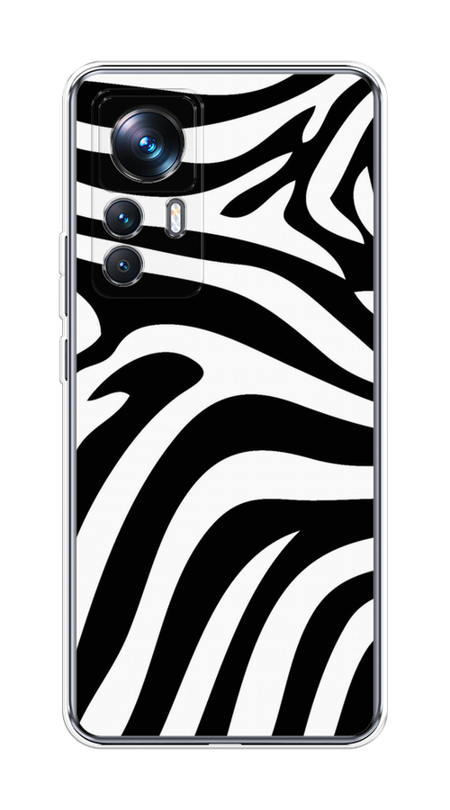 

Чехол на Xiaomi 12T Pro "Полоски зебры", Черный;белый;бежевый, 315750-1
