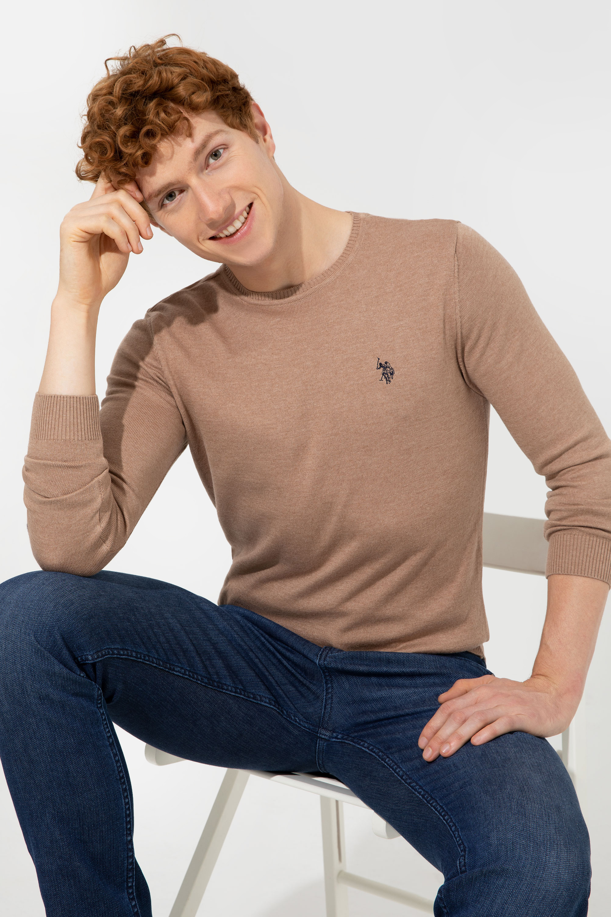 

Джемпер мужской U.S. POLO Assn. g081sz0tk0ernesto-sk22 бежевый S, g081sz0tk0ernesto-sk22