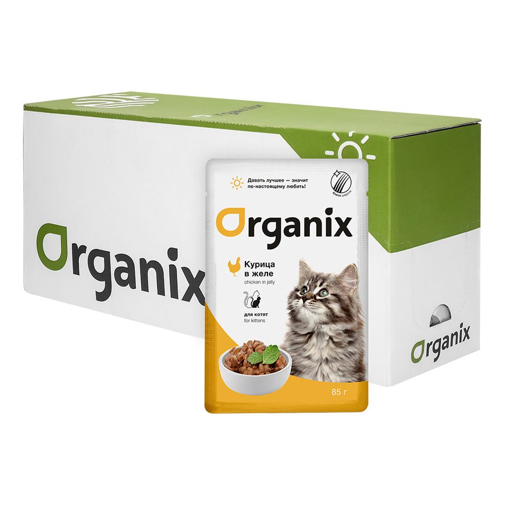 

Влажный корм Organix с курицей для котят 85 г х 25 шт